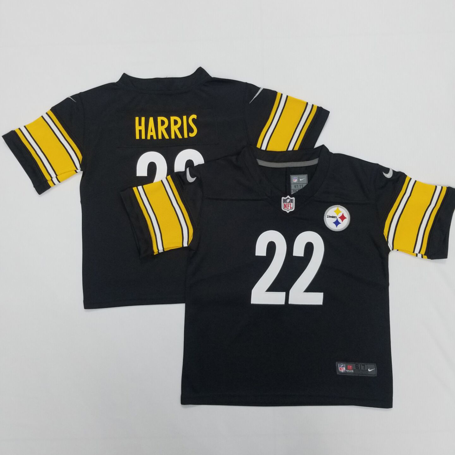 Toddler Nike Pittsburgh Steelers #22 Najee Harris Black Team Color Stitched NFL Vapor Untouchable Limited Jersey